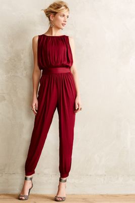 Draped Garnet Jumpsuit