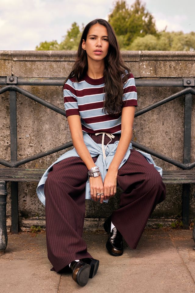 The Avery Wide-Leg Pleated Trousers by Maeve: Drawstring Edition #1