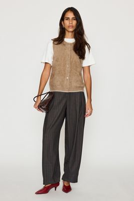 By Anthropologie Stripe Tailored Barrel Trousers