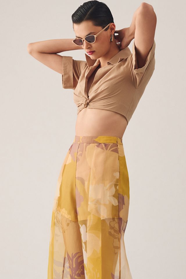 Pankaj & Nidhi Printed Sheer Pants #2