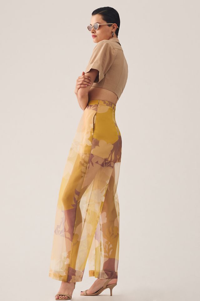 Pankaj & Nidhi Printed Sheer Pants #3