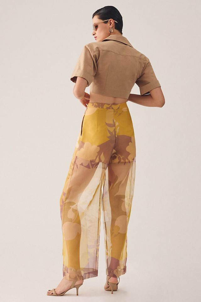 Pankaj & Nidhi Printed Sheer Pants #4