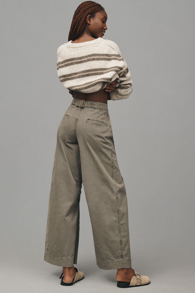 Pilcro Puddle Curve Wide-Leg Pants | Anthropologie