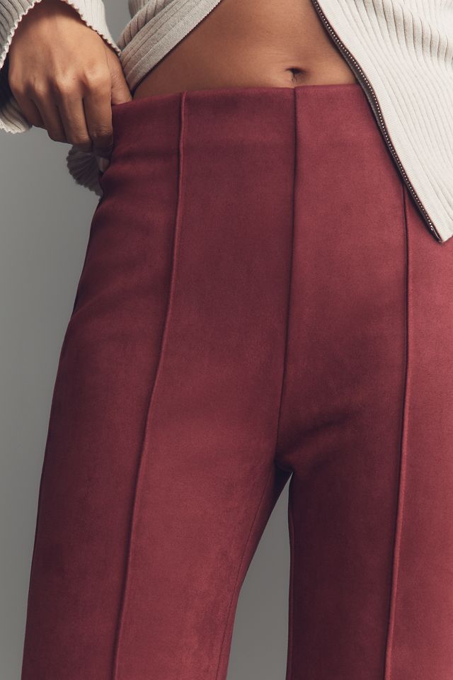 En Elly Faux-Suede Pull-On Flare Pants #3