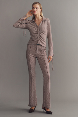 4si3nna Tristan Knit Pants In Gray
