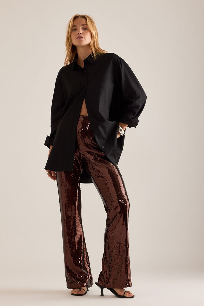 By Anthropologie Sequin Trousers