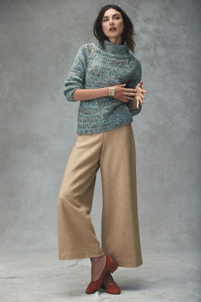 Boiled Wool Wide-Legs #1