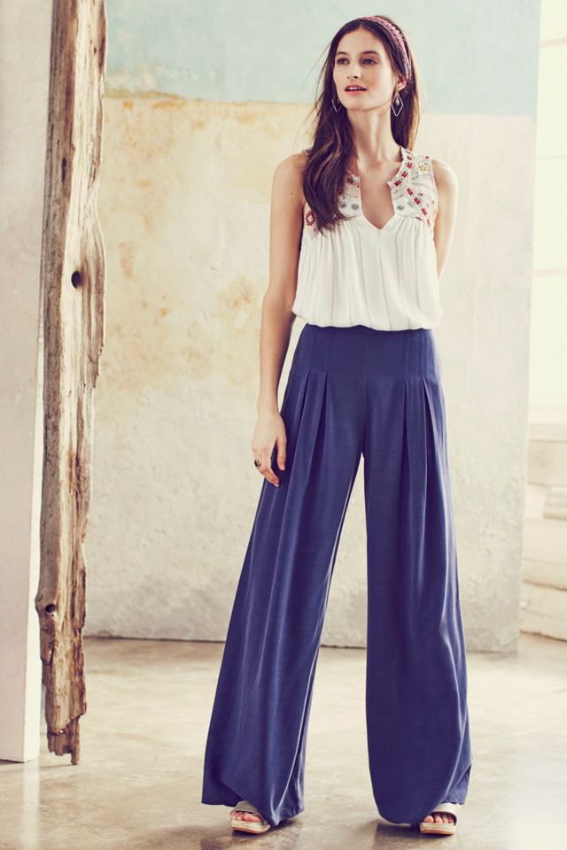 Pleated High-Rise Wide-Legs #1