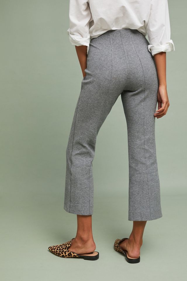 Double-Knit Cropped Flare Pants #1