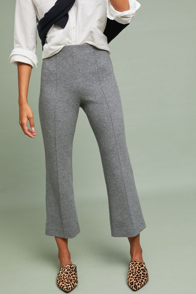 Double-Knit Cropped Flare Pants #2