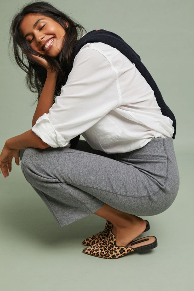 Double-Knit Cropped Flare Pants #3