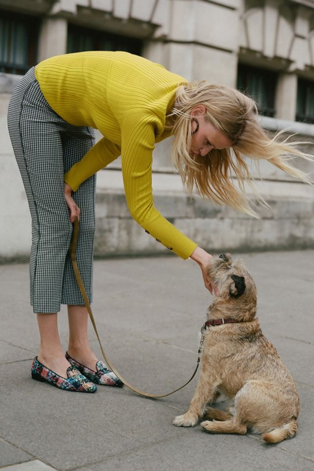 Cropped Houndstooth Pants #6