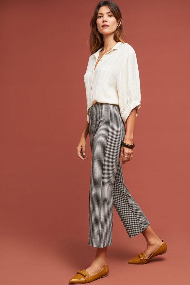 Cropped Houndstooth Pants #3