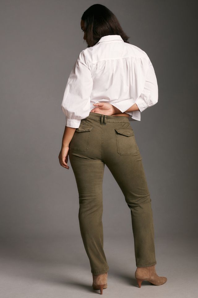 MRULIC pants for women Women Solid Color Pant Trouser Casual Pants