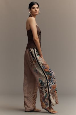 【関税&送料込】Palm Angels Printed Linen Blend Wide-Leg Pan Palm Angels Printed Linen Blend Wide-leg Pant Palm Angels