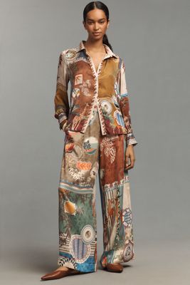 Ranna Gill Santa Fe Printed Wide Leg Pants