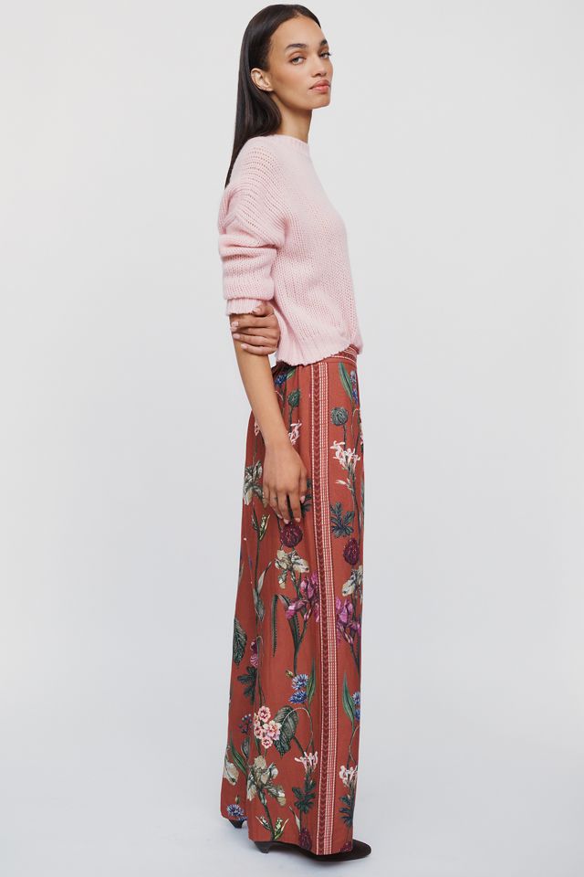 Ranna Gill Linen Blend Printed Pants #2
