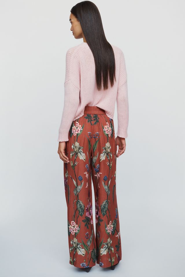 Ranna Gill Linen Blend Printed Pants #4
