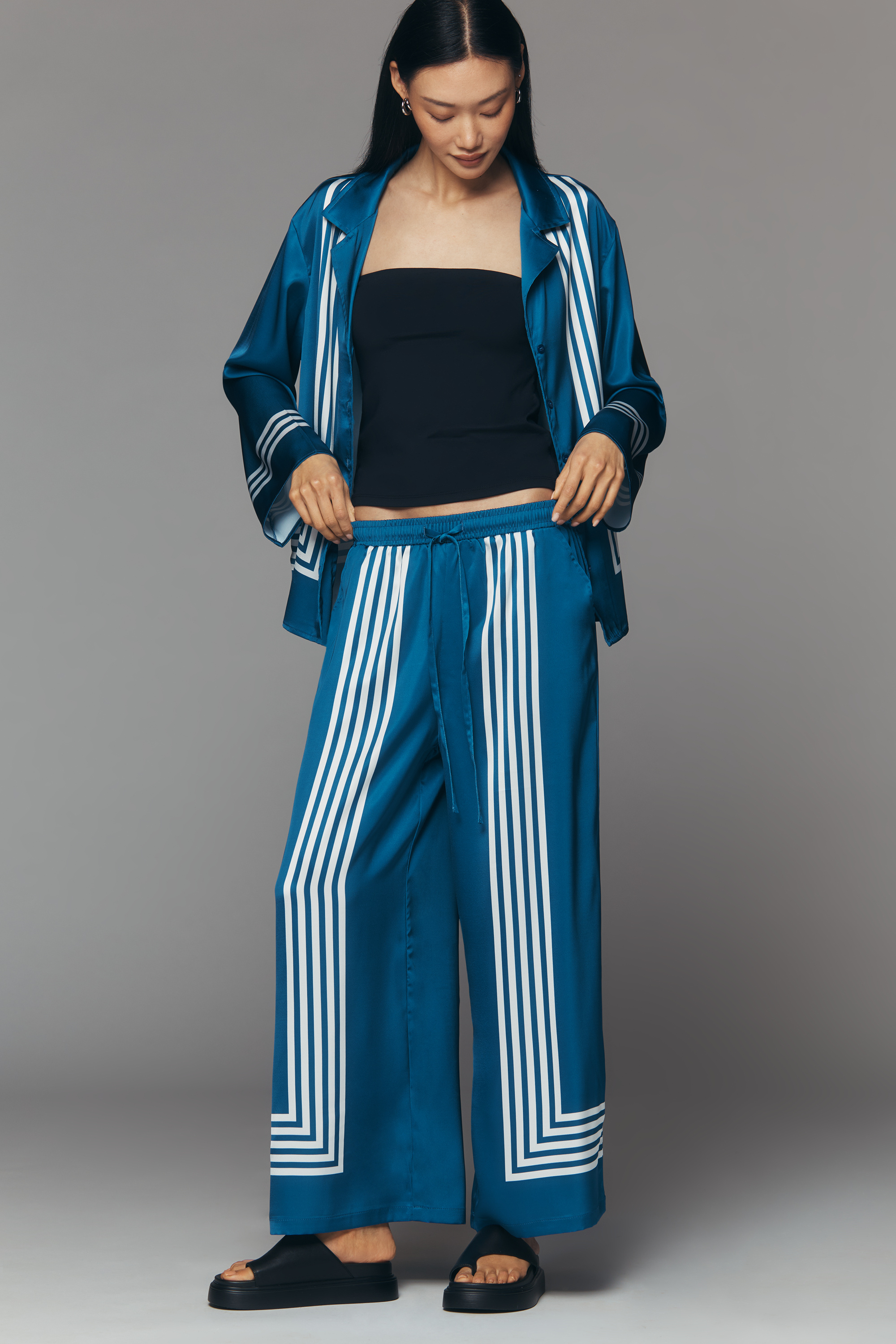 Plus Satin Trousers - Image 1