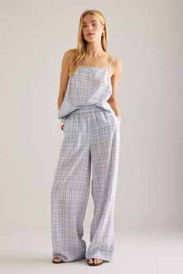 Pantalon à jambes larges à carreaux Chakie Second Female