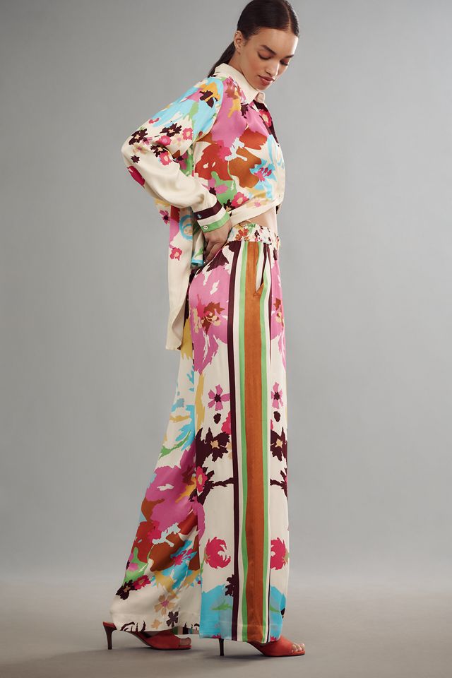 Conditions Apply Imara Satin Wide-Leg Pants