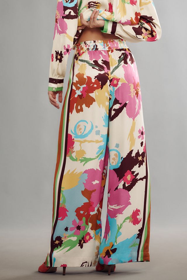 Conditions Apply Imara Satin Wide-Leg Pants