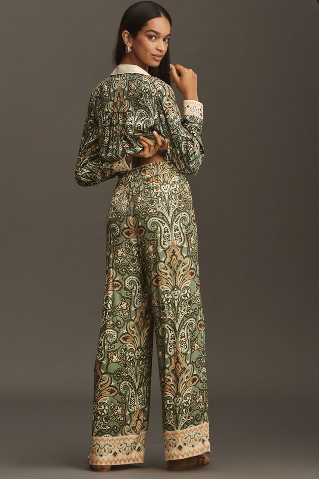 Conditions Apply Imara Satin Wide-Leg Pants #2