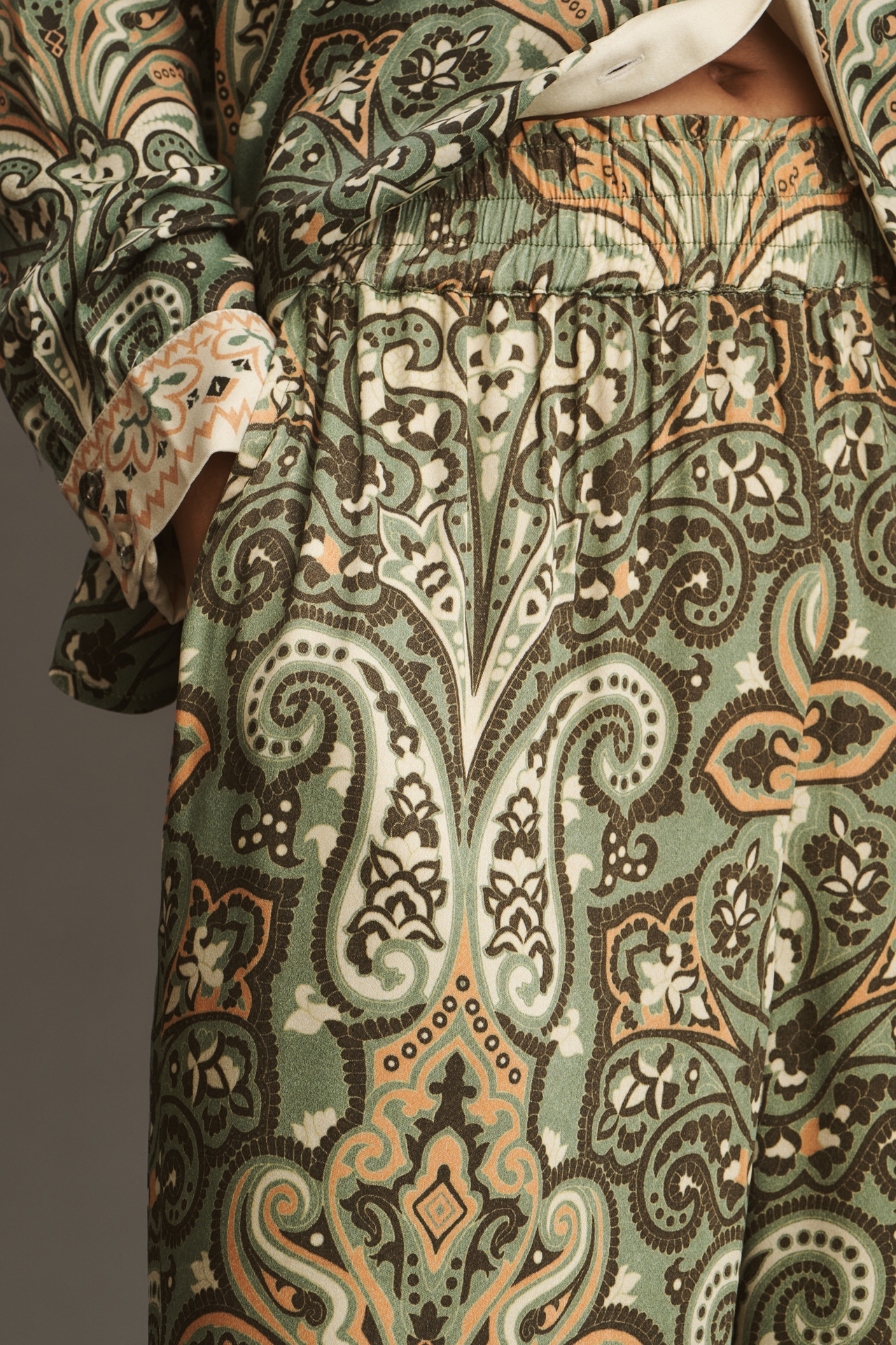 Conditions Apply Imara Satin Wide-Leg Pants