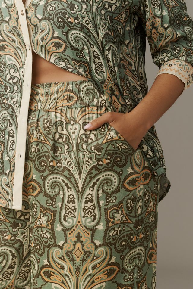 Conditions Apply Imara Satin Wide-Leg Pants #6