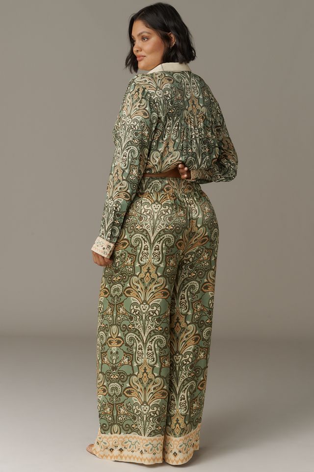 Conditions Apply Imara Satin Wide-Leg Pants #7