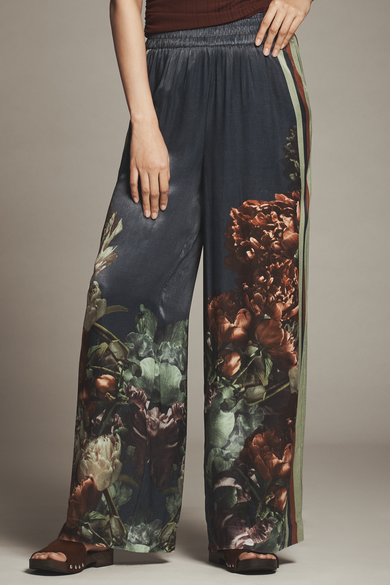 Conditions Apply Imara Satin Wide-Leg Pants