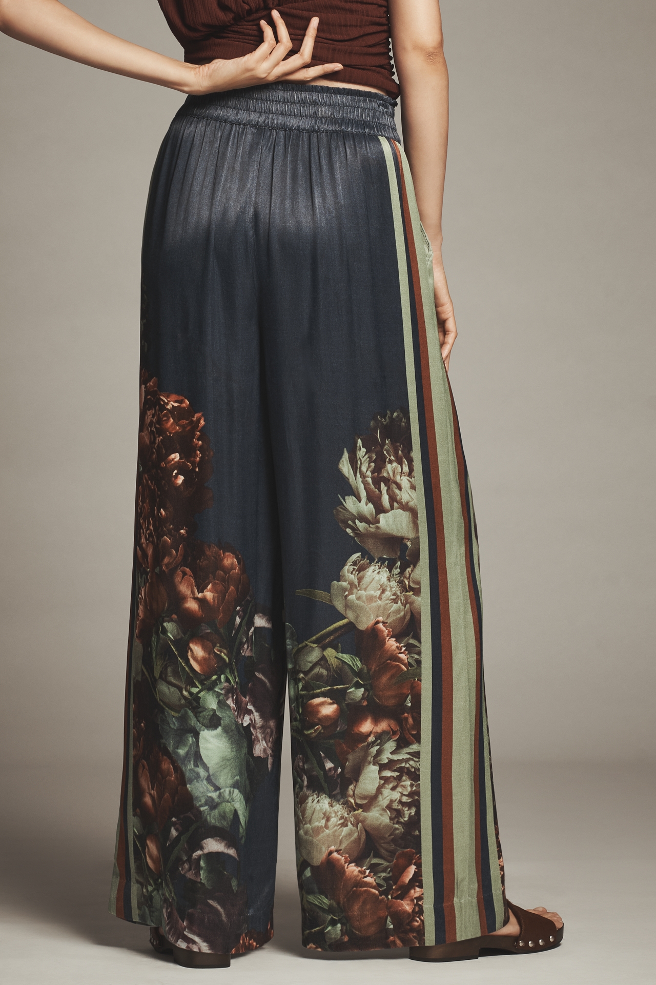 Conditions Apply Imara Satin Wide-Leg Pants