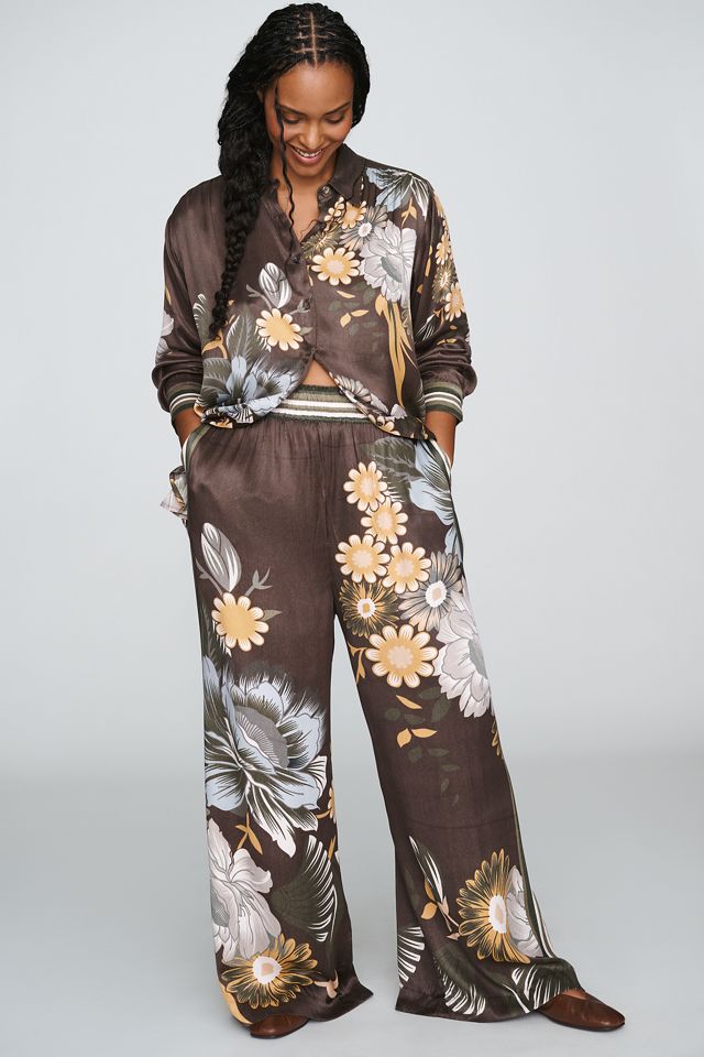 Conditions Apply Imara Satin Wide-Leg Pants #3