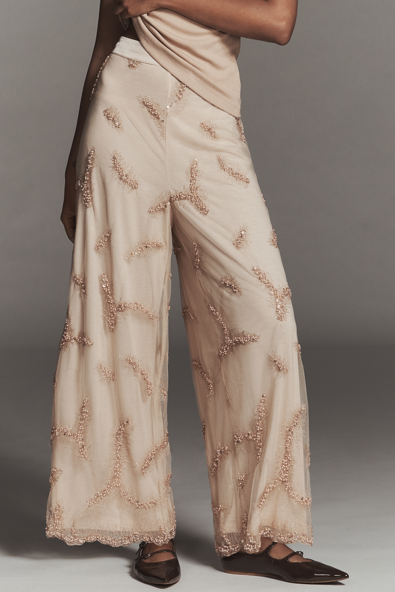 Bl-nk Diletta High-Rise Wide-Leg Trouser Pants