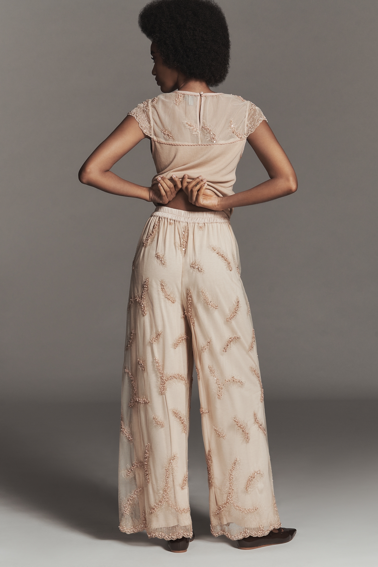 Bl-nk Diletta High-Rise Wide-Leg Trouser Pants