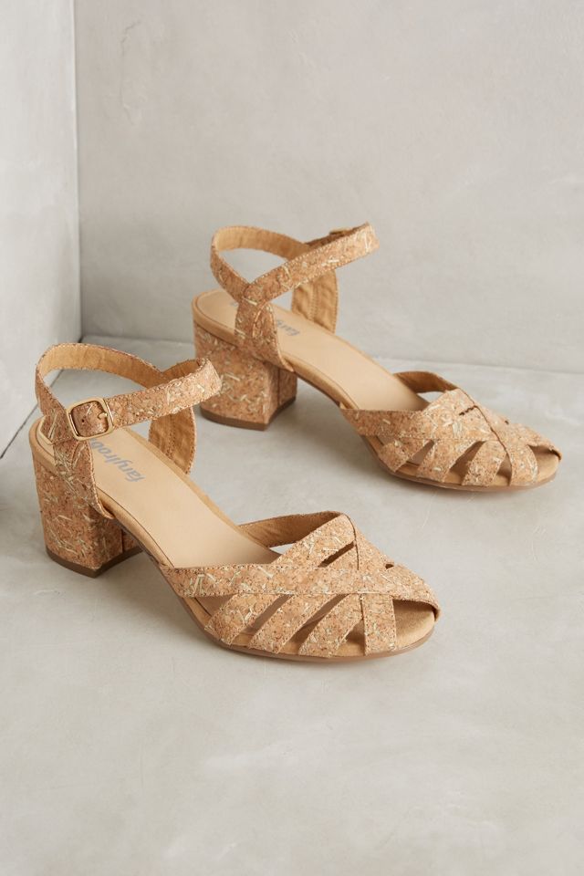 Cork hot sale block heels