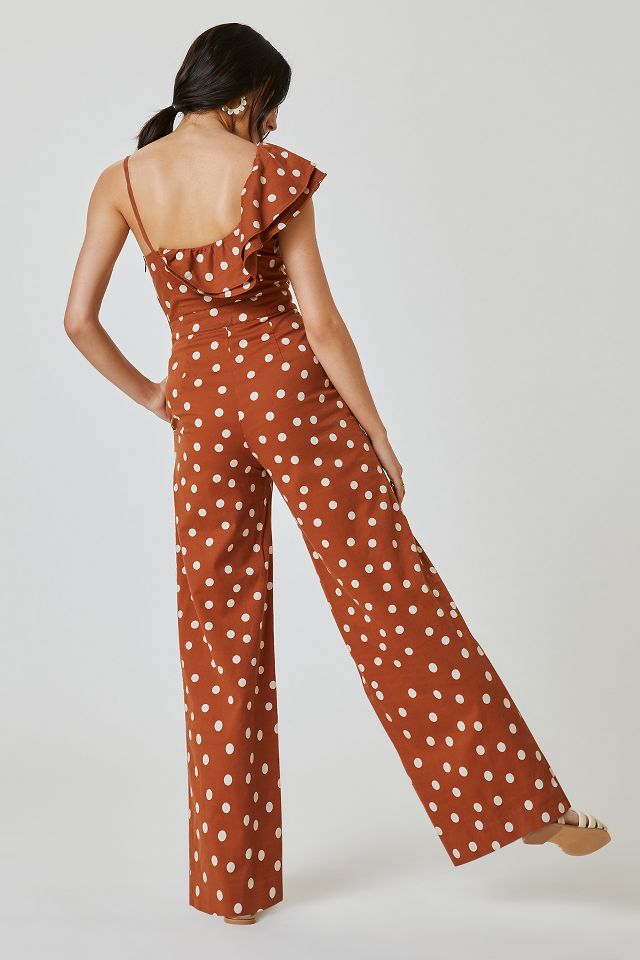 Anthropologie polka best sale dot jumpsuit