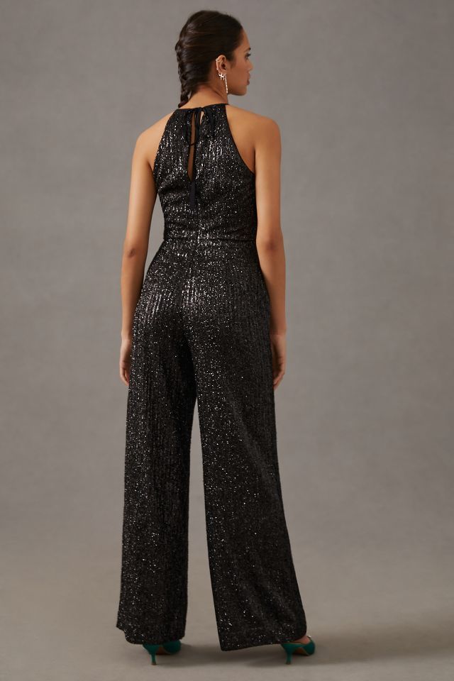 Maeve Sequin Disco Jumpsuit | Anthropologie