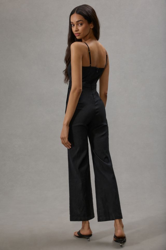 Maeve (Anthropologie) - Black Adjustable Spaghetti Strap Jumpsuit - Si –  Superior Thrift