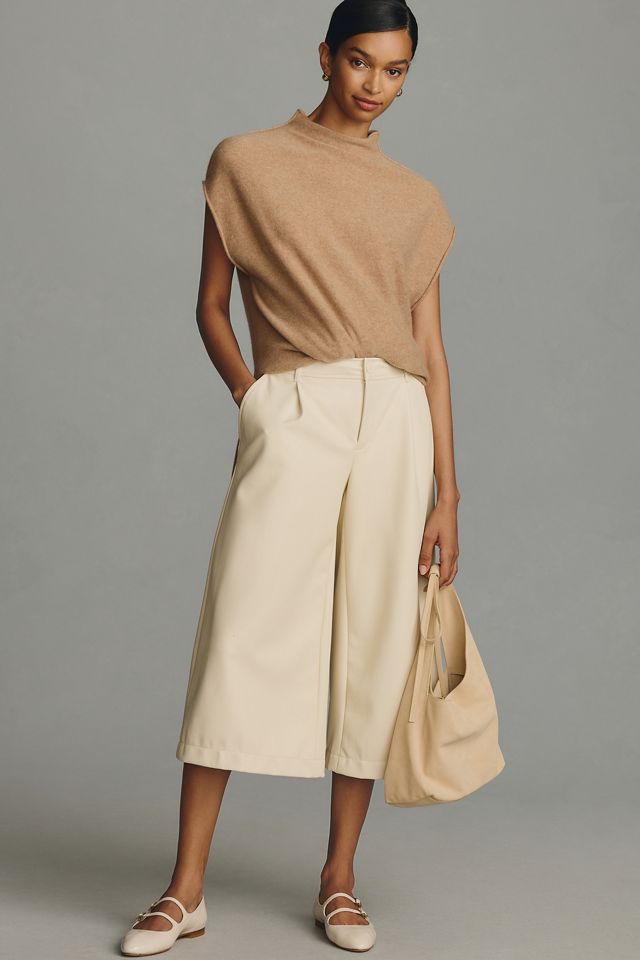 By Anthropologie Faux Leather Culottes