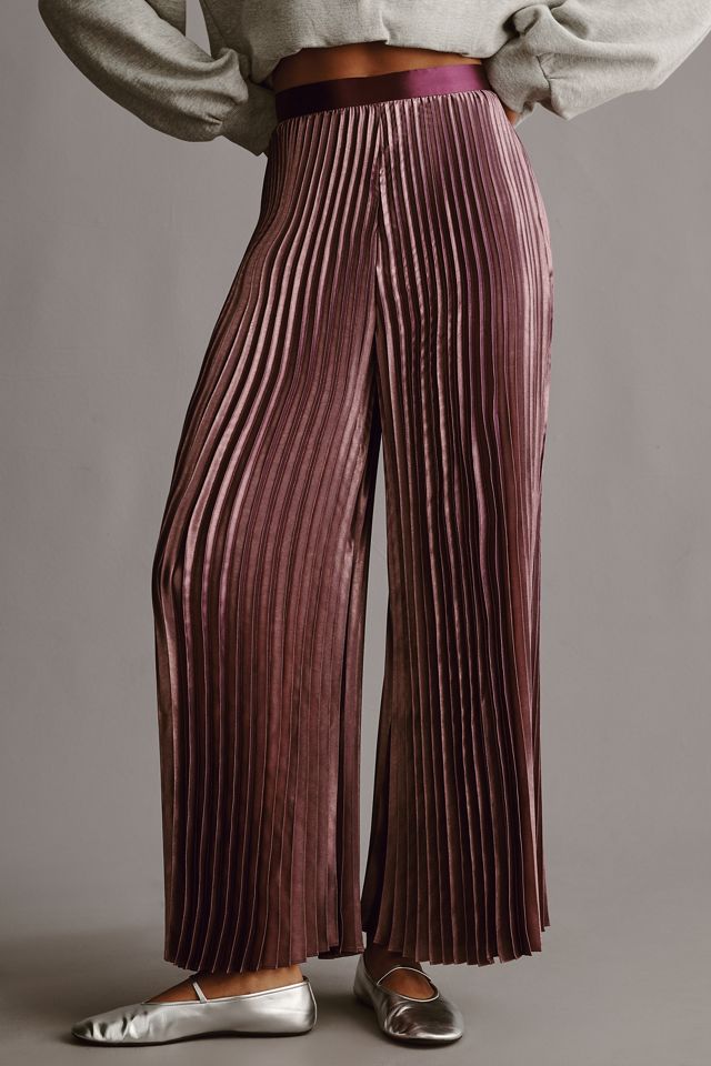 By Anthropologie Plisse Flare Pants #1