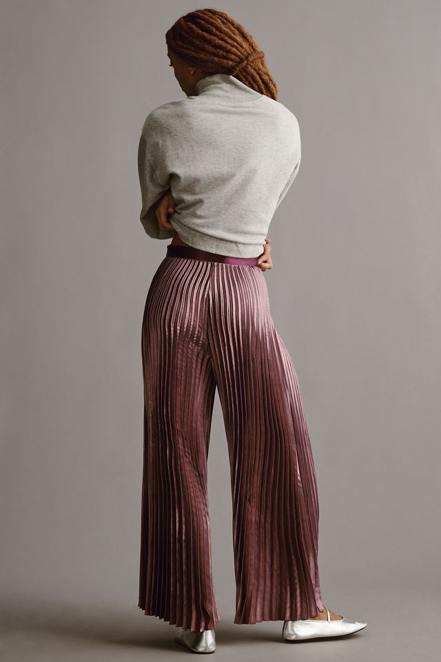 By Anthropologie Plisse Flare Pants #2