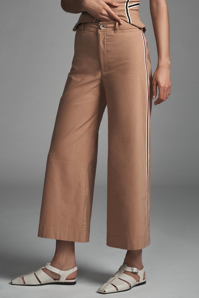 The Ettie High-Rise Crop Wide-Leg Pants by Maeve: Pinstripe Edition #1
