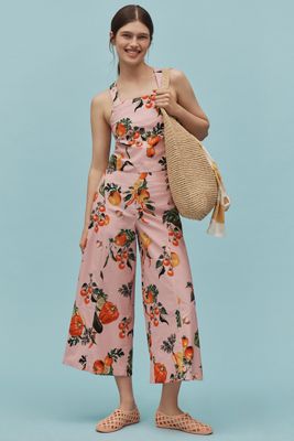 Maeve High-Rise Printed Crop Wide-Leg Trousers