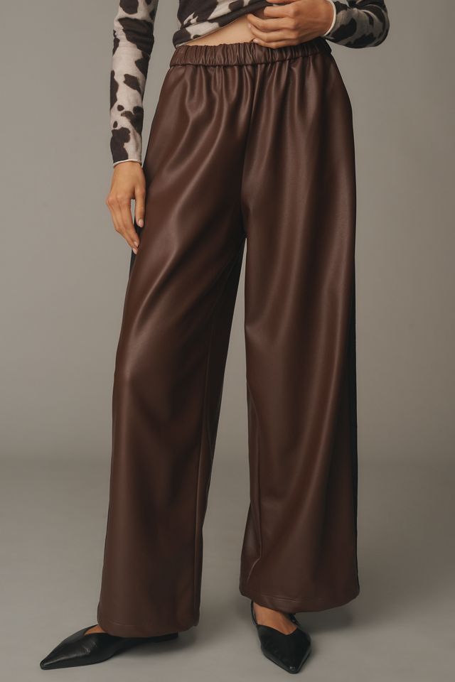 Pantalones de Chándal Maeve de Imitación Cuero #1