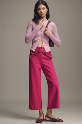 The Colette Crop Bow-Waist Trousers by Maeve