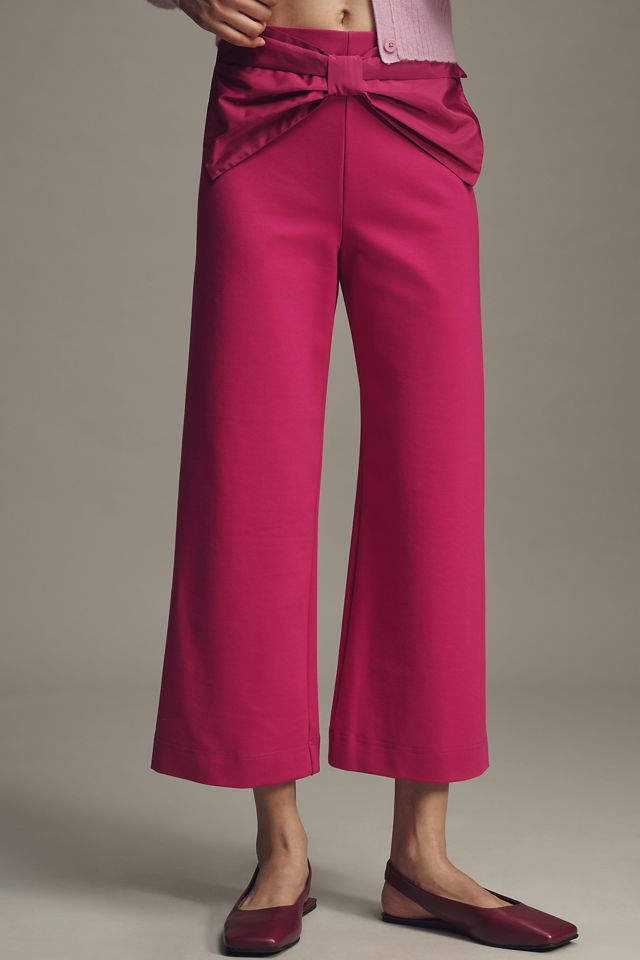 The Colette Crop Bow-Waist Trousers by Maeve #1