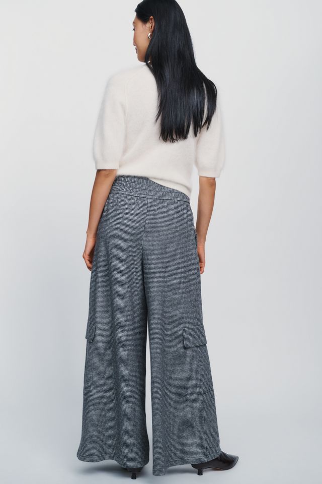 Maeve High Rise Wide Leg Houndstooth Pants #5