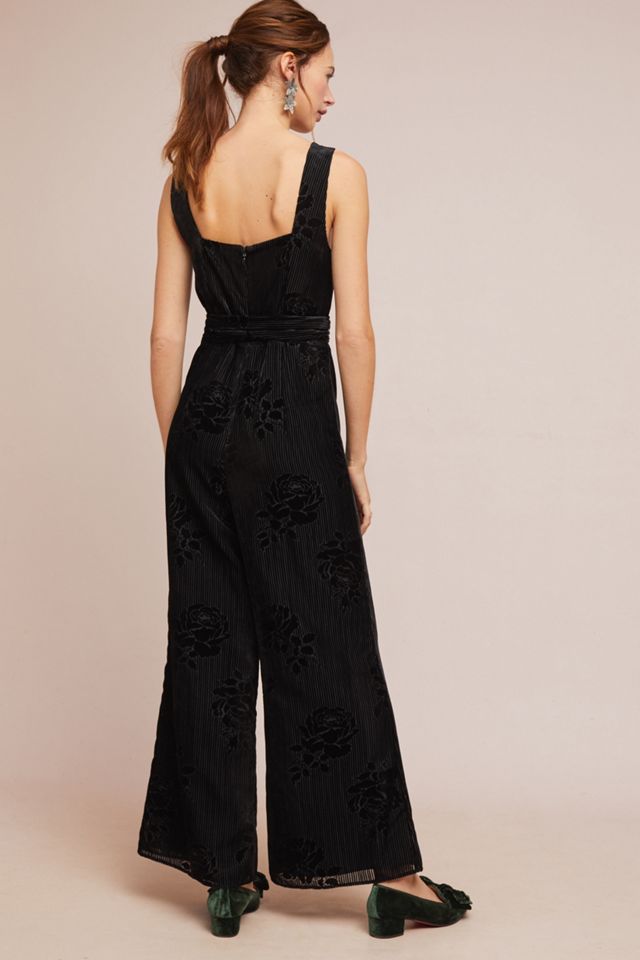 Noir Velvet Burnout Jumpsuit #3
