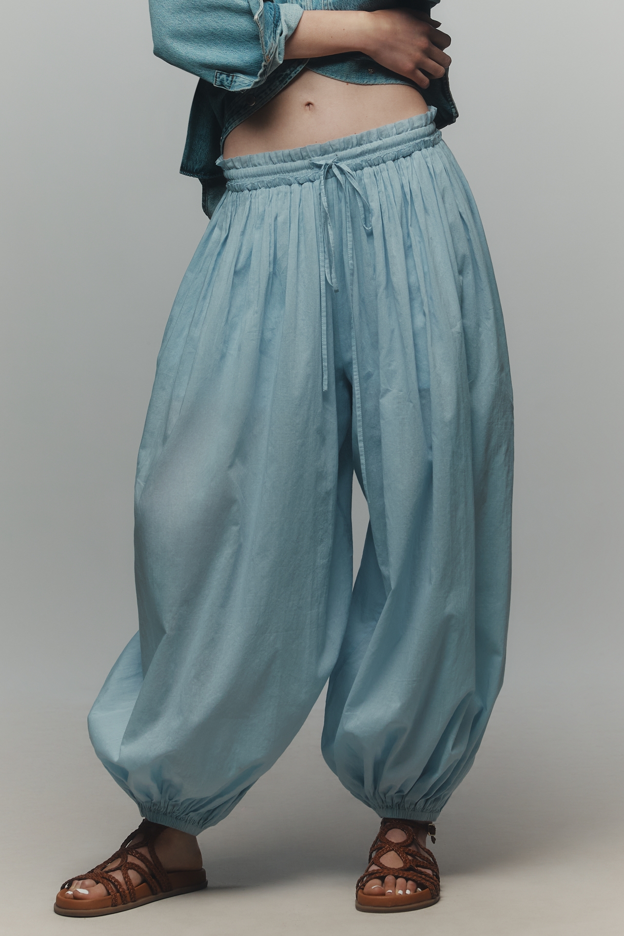 Forever That Girl Cotton Pleated Balloon Pants